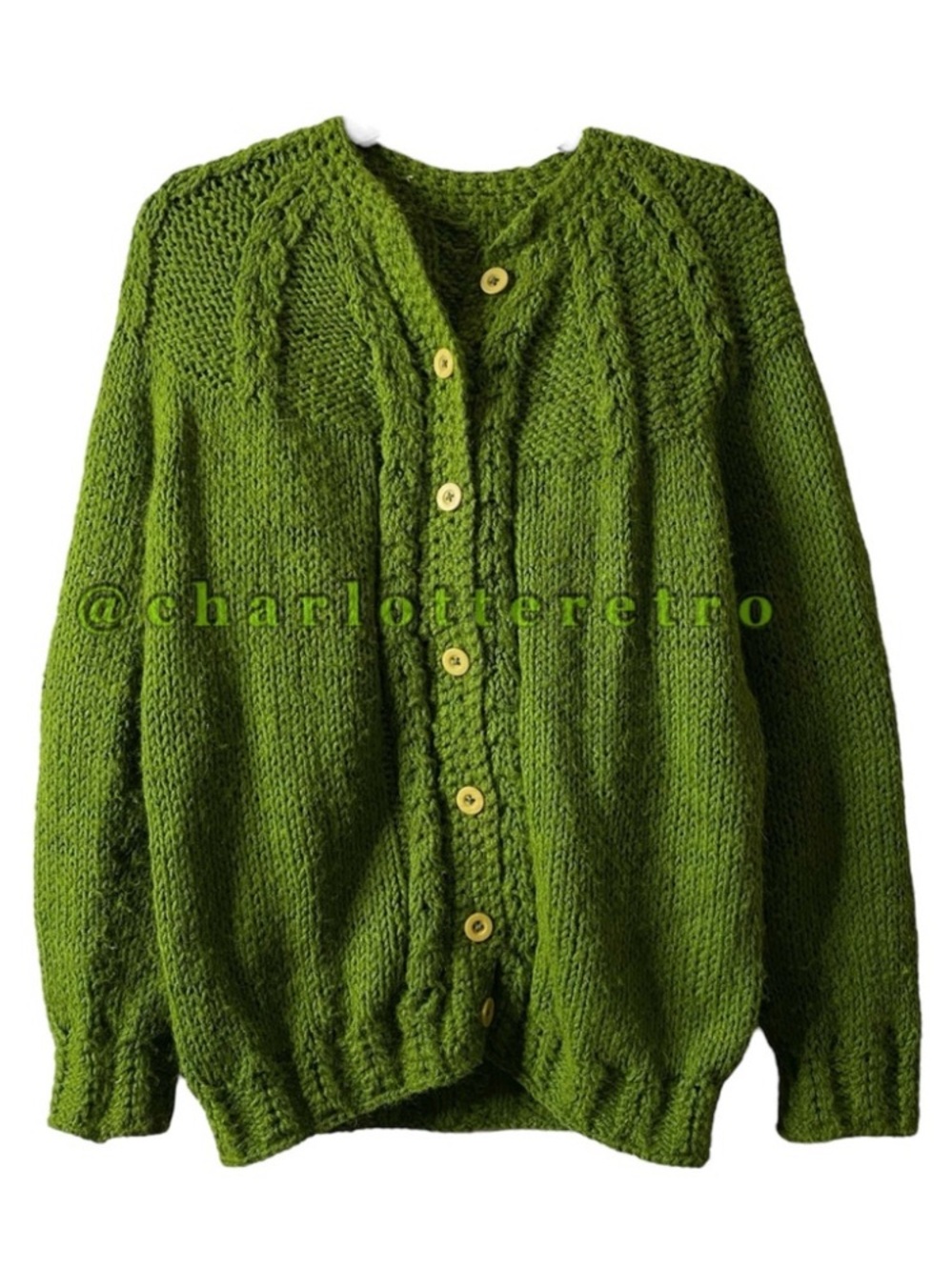 vtg Crochet Knit Cardigan